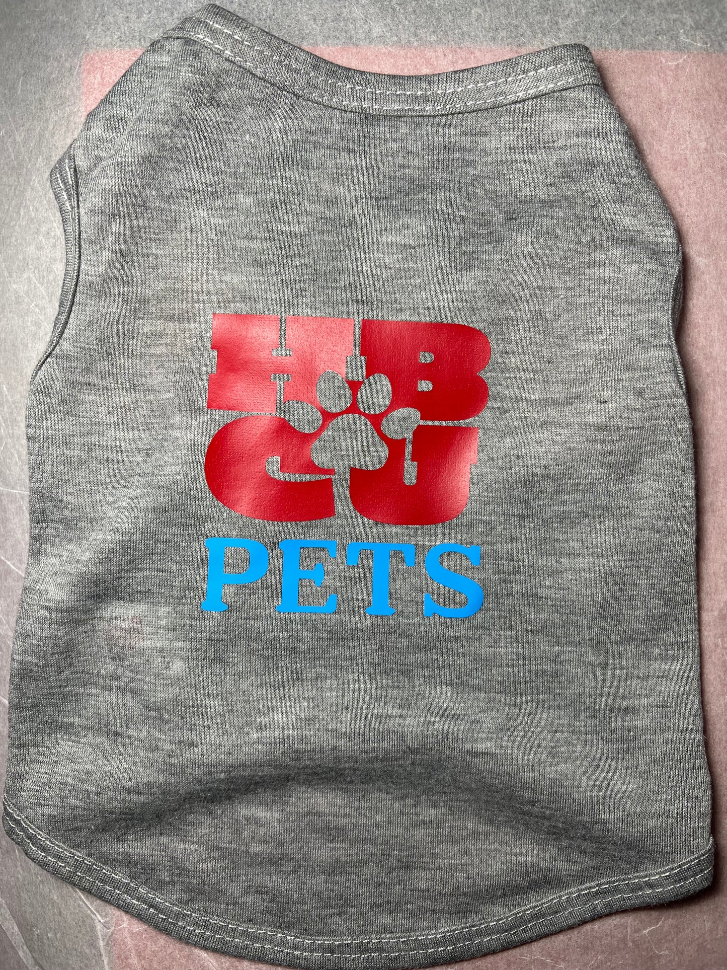 HBCU Colorway Pet t-shirt- Grey, Crimson & Blue