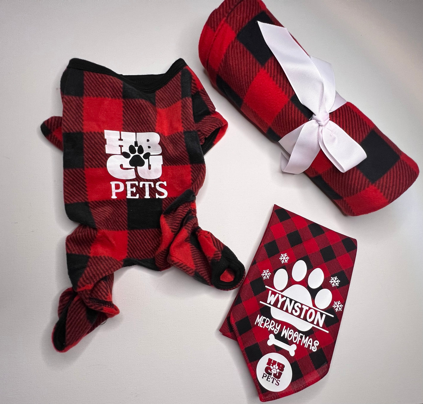 Limited Edition: HBCU Pets Holiday Buffalo Plaid-Red