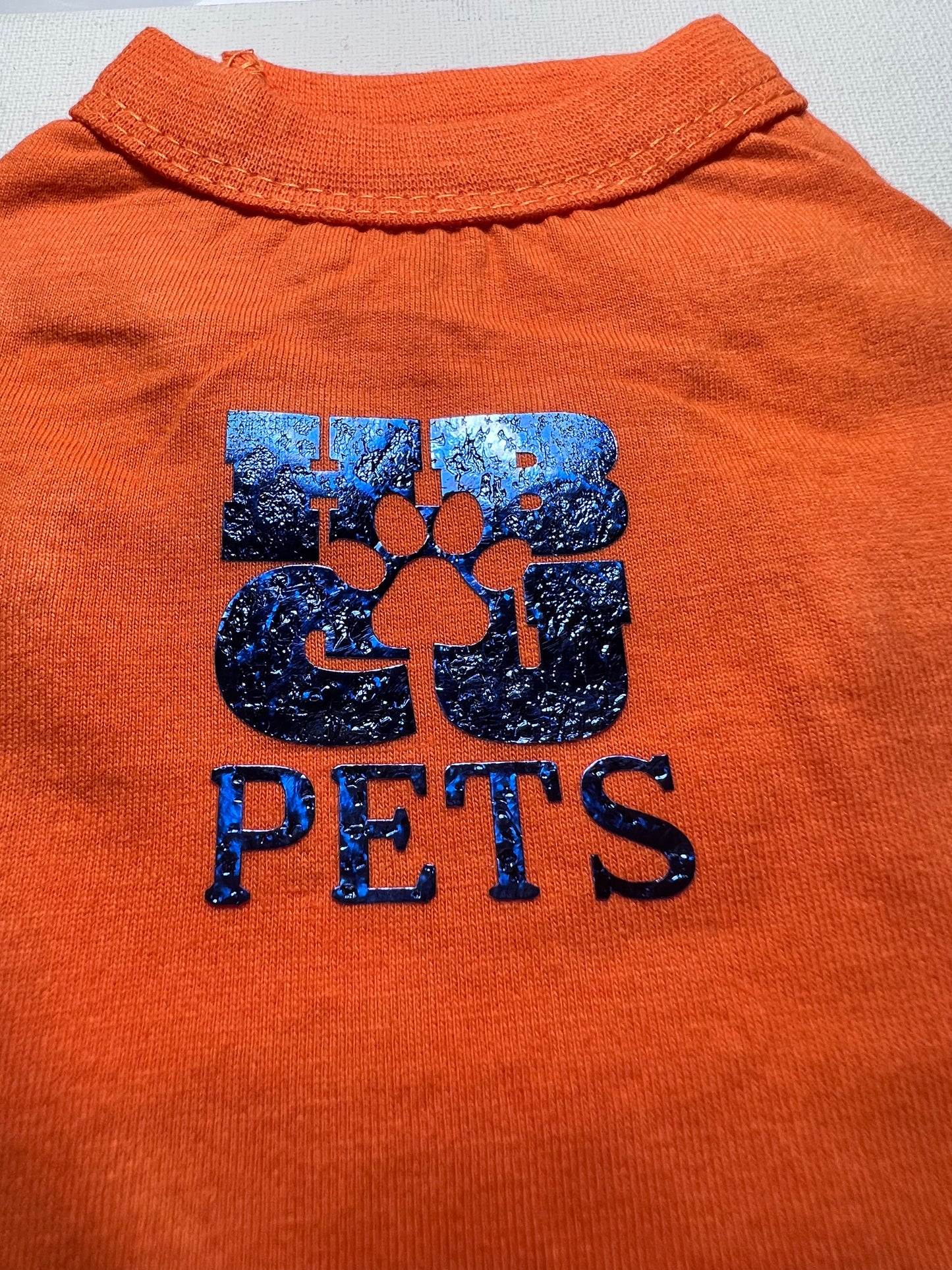 HBCU Colorway Pet t-shirt- Orange & Blue