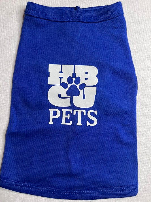 HBCU Colorway + Black Greek Colorway Pet t-shirt- Blue & White